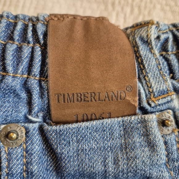 Timberland boys size 6-9 months elastic waist jeans, vguc - Picture 3 of 5